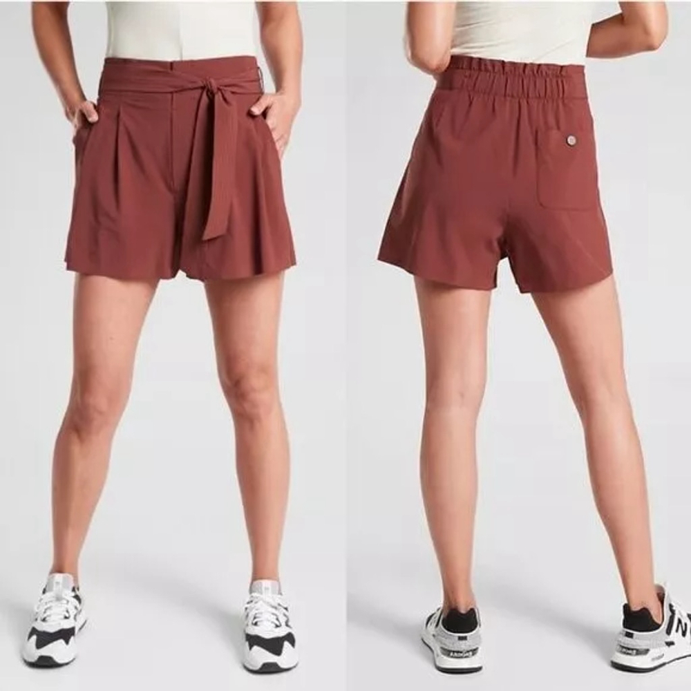 Athleta High Waist Shorts - Rust